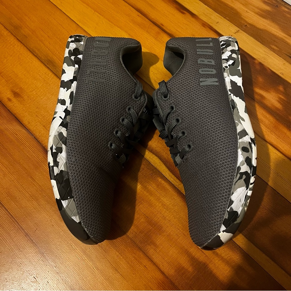 NoBull Outwork Super Fabric Gray/ Black Athletic Trainer, Camo Sole, M- 7.5, W-9 - Picture 7 of 10